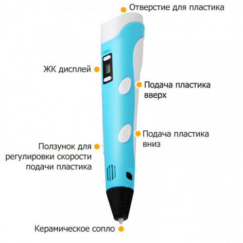 3D Pen-2 3D ручка с LCD дисплеем, желтый